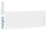 DQ-VUL-320-HSW-TH - DQ Vulcano Horizontal Single Radiator H320mm X W1971mm White DQ-VUL-320-HSW-TH - DQ Vulcano Horizontal Single Radiator H320mm X W1971mm White